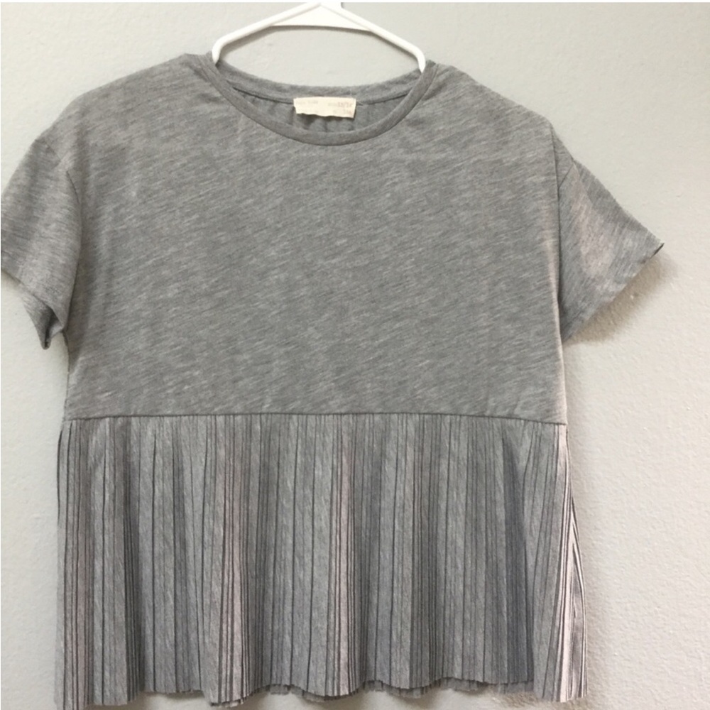 Zara Girls Gray Crop Top Size 13/14